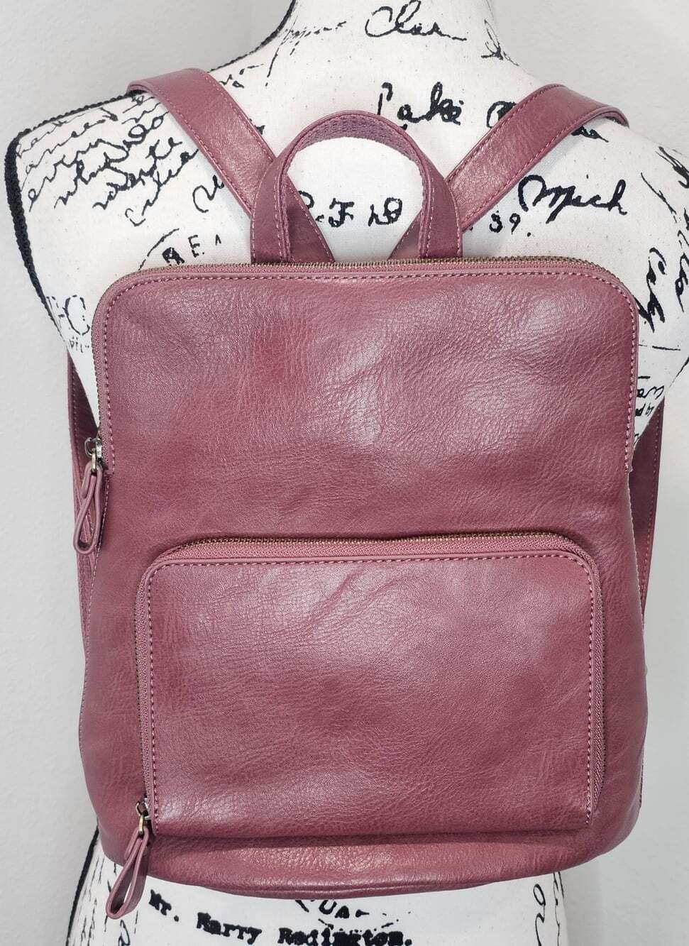Joy Susan Julia Mini Backpack Vegan Leather Dusy Raspberry NWOT